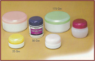 Vary Plastic Cosmetic Cream Jars