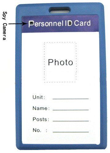 Customized Work Permit Id Card With Mini Spy Camcorder Application ...