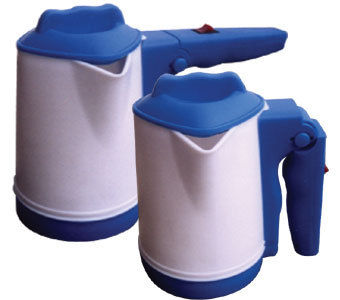 Blue & White Mix Plastic Body Electric Tea Kettle