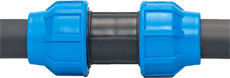 Black & Blue Plastic Compression Pipe Joint