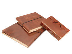 Brown Plain Leather Photo Album