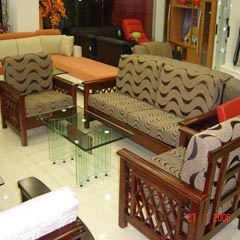 Wooden Recliner Sofa Set