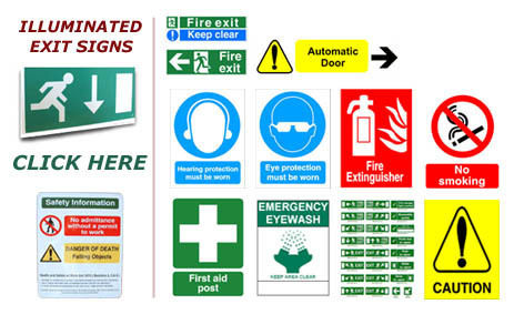 Illuminated Industrial Safety Signs