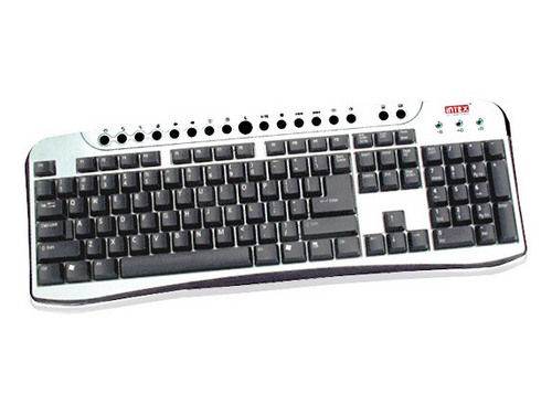 Multimedia Computer Keyboard - PS2 Interface, 8 Internet Keys , 3 Application Hot Keys , Compatible with Windows , Available in White, Black, Silver Black