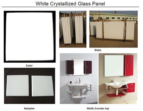 White Crystallized Glass Panel