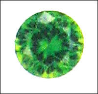 Green Color Round Shape Gemstones