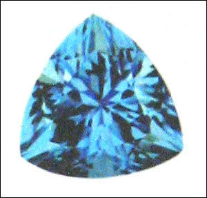 TRIANGULAR SHAPE BLUE TOPAZ