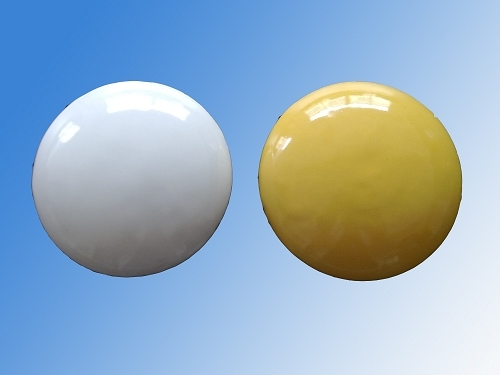 Ceramic Road Stud - 4 Inches Diameter, White and Yellow Color Options | Durable and Customizable for Enhanced Visibility