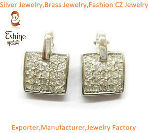 Cubic Zirconia Earrings - Rhodium Plated, Heart Touching Colorful Designer Patterns | Diamond Paves Style, 1 Year Fresh Plating