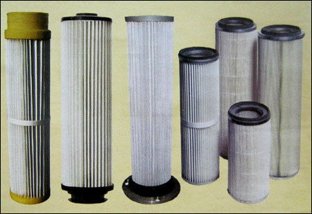 Dust Collection Filter Cartridge - Cylindrical Design with Graphite Coating & PTFE Treatment | High Temperature Resistance, Dual Snap Band & Flanged Collar Options