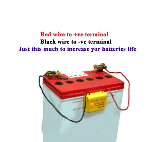 Battery Enhancer - Square Wave Technology | Prolongs Battery Life 2 to 3 Times, Reduces Lead Sulphate Crystal Formation