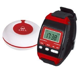 Restaurant Service Call System With Wrist Pager