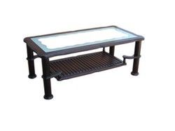 Wooden Coffee Table - Handcrafted from High-Grade Wood with Stainless Steel Accents | Custom Sizes and Elegant Design