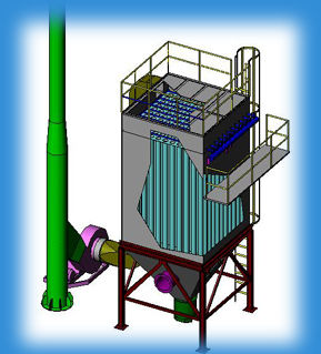 Industrial Bag Filter - Compact Assembled Unit, Low Power Consumption with High Filtration Efficiency, Easy Filter Bag Replacement and Minimal Maintenance