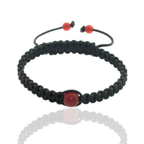 Onyx Gemstone Designer Macrame Thread Bracelet