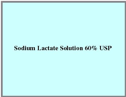 Sodium Lactate 60 Solution Usp