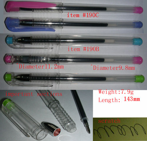 Transparent Cap Gel Ink Pen