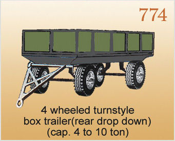 4 Wheeled Turnstyle Box Trailer