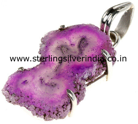 Amethyst Flower Druzy Pendants