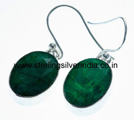 Green Emerald Earring