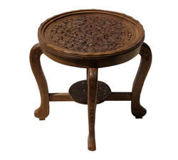 Kashmir Hand Made Walnut Wood Round Table
