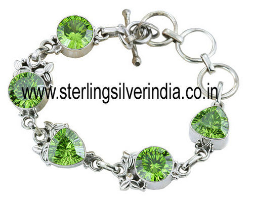 Peridot Quartz Bracelet