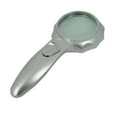 Pocket Magnifier - 6X Magnification, 65mm Diameter | 6 LED Light, Eye Strain Reduction, Lightweight Design, Ideal for Close Inspection and Reading Assistance