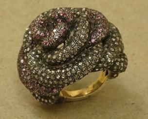 Handmade Rose Diamond Ring