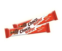 दूध-और-कोको चॉकलेट बिस्कुट के साथ लेपित वेफर “चोको वेफर"