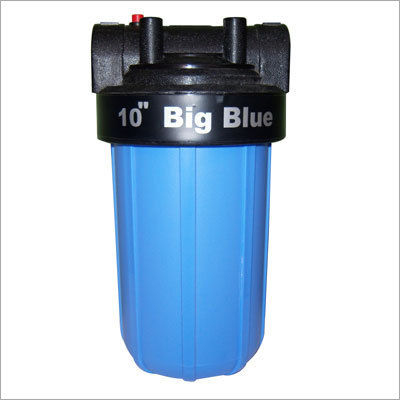 Big Blue Filter Housing - Polypropylene, 10" Size, Blue/Black Color, 325mm H X 180mm W, Max Working Pressure 7Kg, Includes Spanner & Air Release Valve