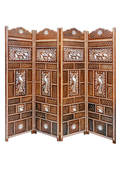Wooden Inlaid Screen/Room Divider