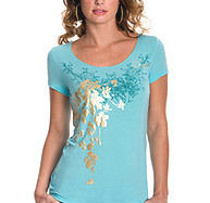 Designer Round Neck Printed Top