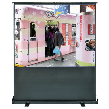 Slide Air-Pressure Floor Pull Up Portable Projection Screen
