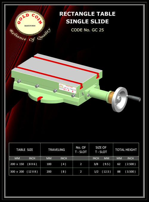 Rectangle Table Single Slide