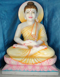 Budha In White Marble