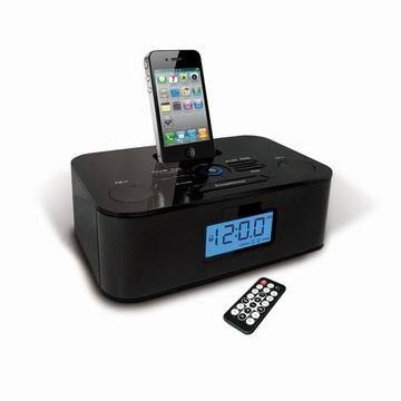 Iphone And Ipod Docking Speaker With Alarm Clock Radio