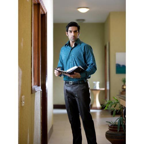 Mens Blue Lining Formal Shirt