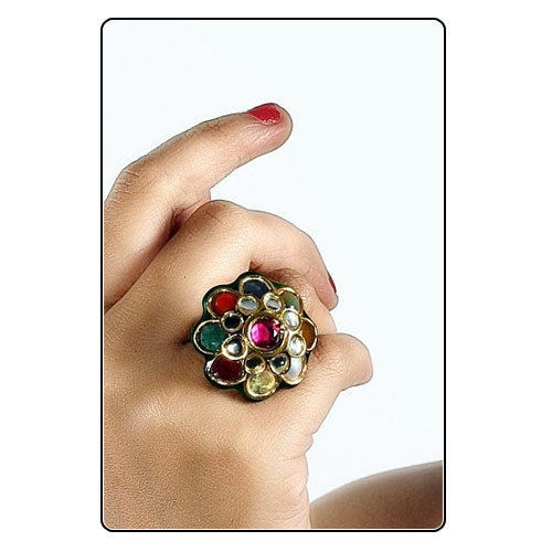 Kundan/Meena Rings