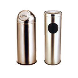 Ash Can Bin - Stainless Steel, 8"x24" | Hygienic, Easy to Clean, Customizable Designs and Textures