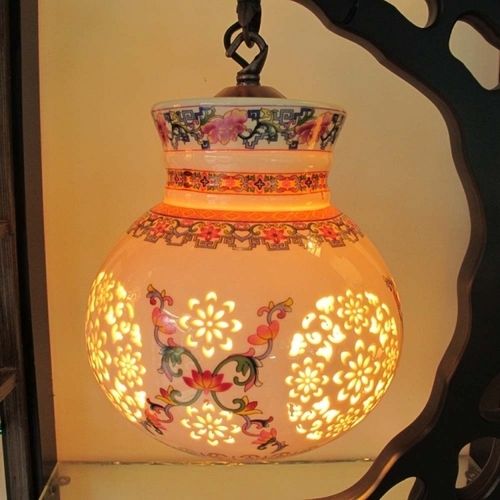 Ceramic Lamps - Chinese Ceramic with Traditional Artwork | Adjustable Power Options, Affordable Elegance