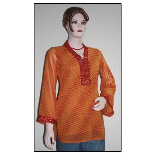 Kurti With Sequins Work