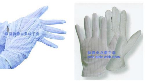 ESD Gloves - Breathable Polyester with Conductive Carbon Fibers | Antistatic Antiskid Design with Dots, Ideal for PC Repair and Electronic Work