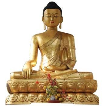 Rosewood Sitting Buddha Statue