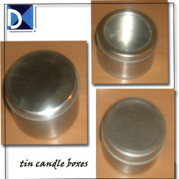 Tin Candle Box - Premium Quality Metal, Various Shapes and Sizes | Custom Stylish Finish for Scented Candles