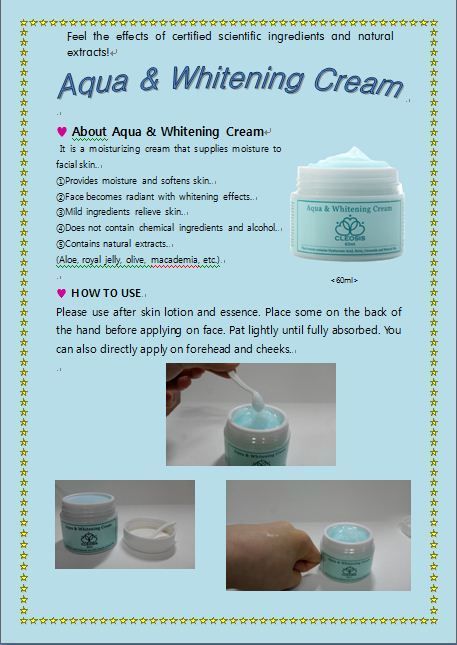 Aqua And Whitening Cream