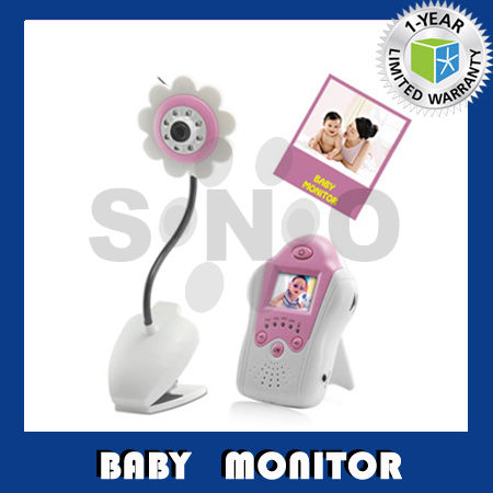 Baby Monitor - 1.5 Inch Screen, Clip-On Camera for Cradle with Night Vision IR Lights, Easy Installation and Relaxation Features