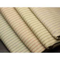 Light In Weight Linen Fabric With Checks And Stripes Pattern