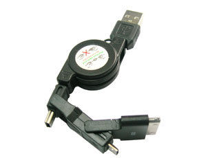 Usb 3 इन 1 रिट्रैक्टेबल केबल