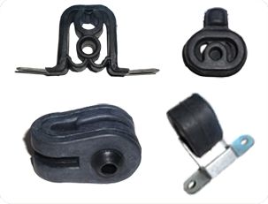 Exhaust Rubber Mounting - High-Damping Elastic Material, Dual Hole Design for Enhanced Muffler Support