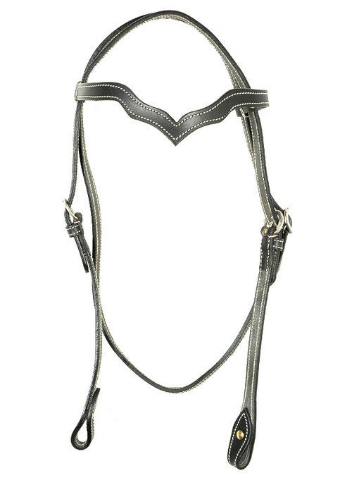 Head Stall With Curve Tilted Brow Band